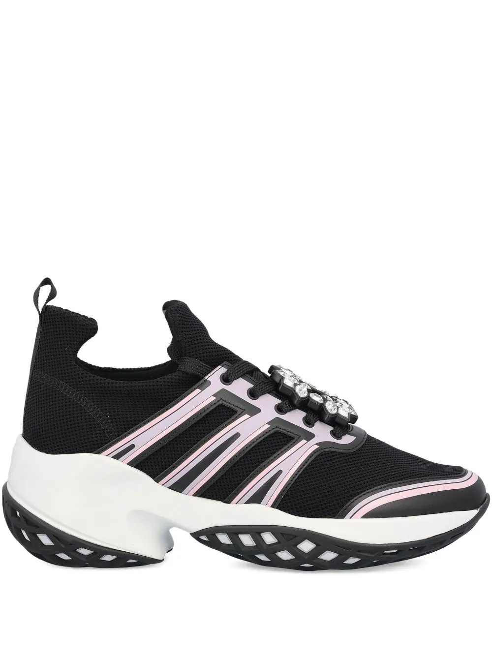 Кроссовки Viv Run с украшением кристаллами Roger Vivier, черный