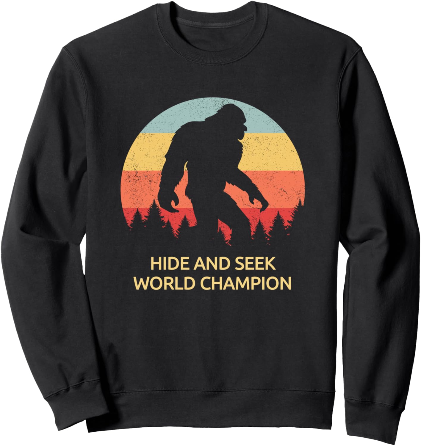 

Ретро-винтажная толстовка Bigfoot с изображением шейха, чемпиона мира Bigfoot Gifts Fgbpx, черный