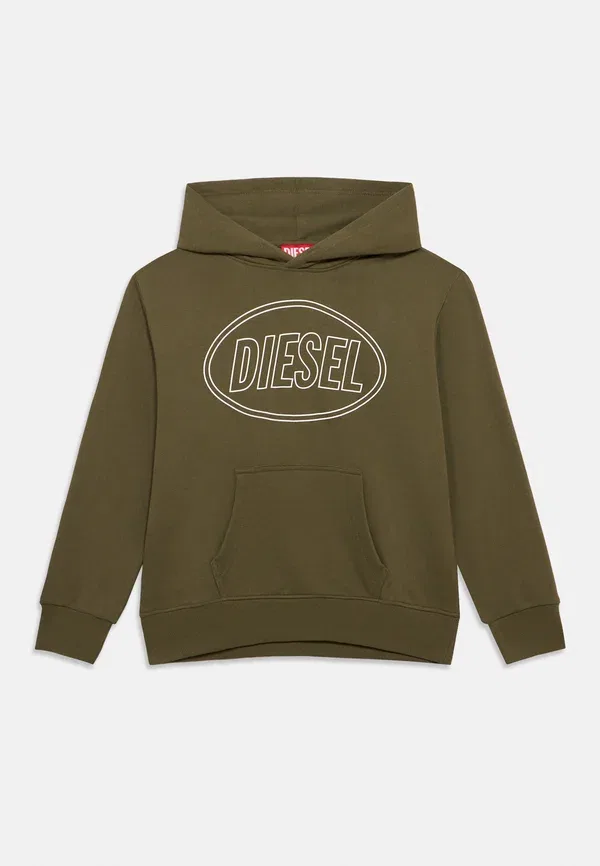 Толстовка с капюшоном Diesel Circle hood over hoodie, защитный зеленый — фото 3