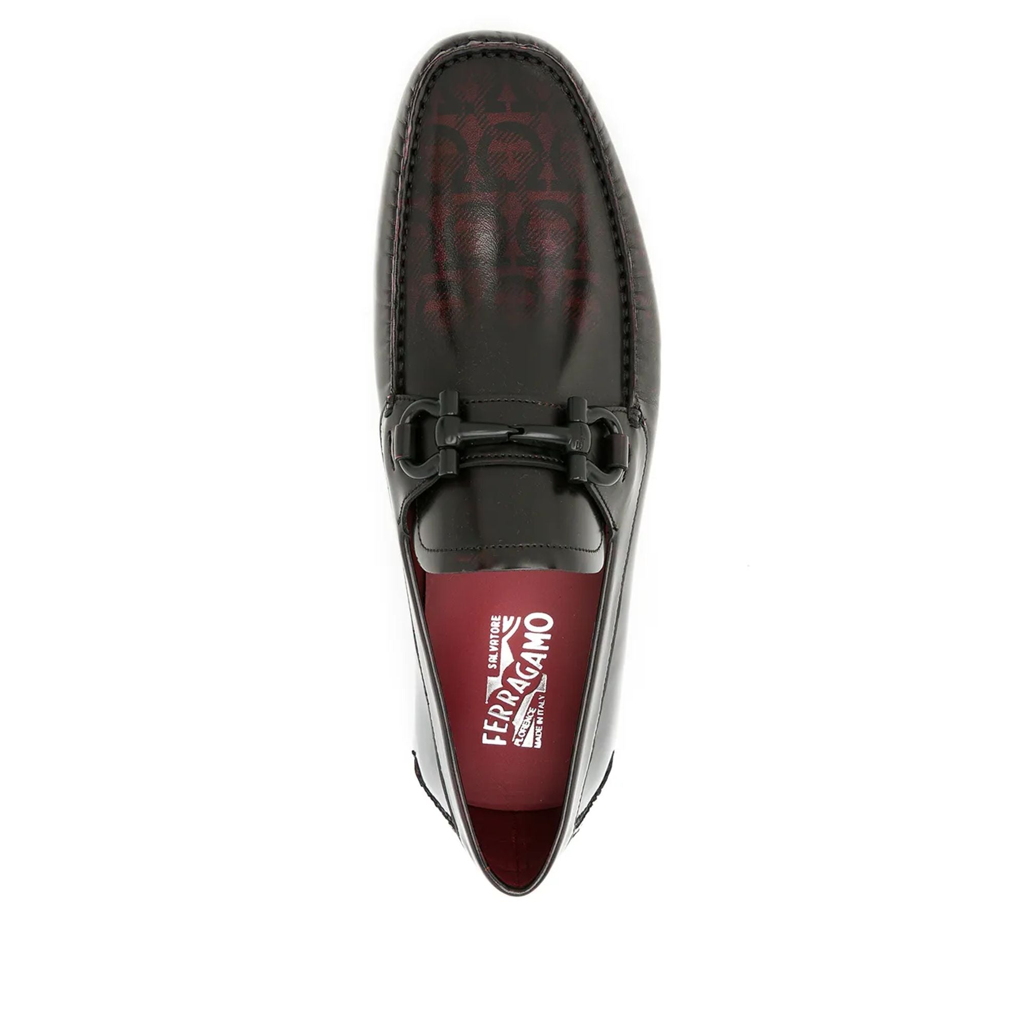 Ferragamo Декоративные водительские туфли Salvatore Ferragamo, красный/черный — фото 4