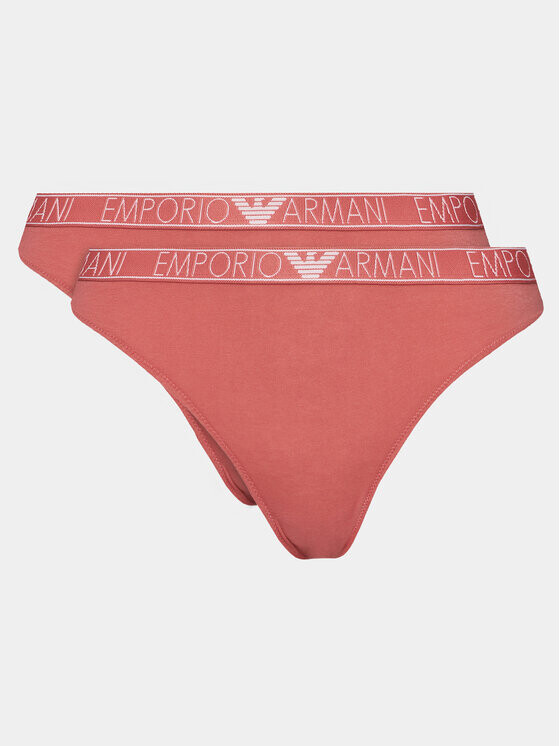 

Комплект из 2 классических женских трусов Emporio Armani Underwear, розовый