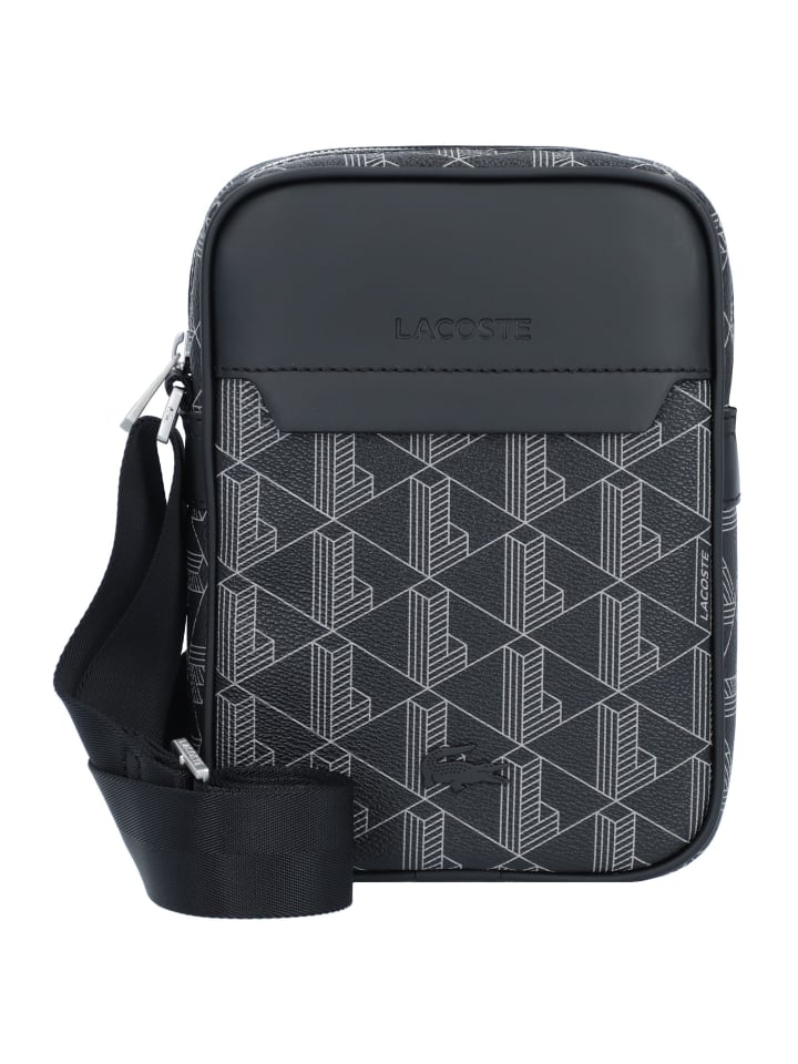 

Наплечная сумка Lacoste, цвет monogram noir gris
