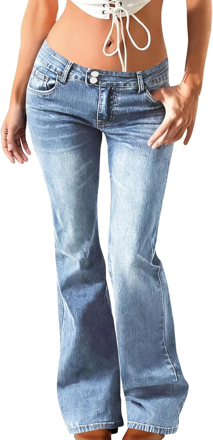 

Женские джинсы Wide Leg с низкой посадкой и растяжкой