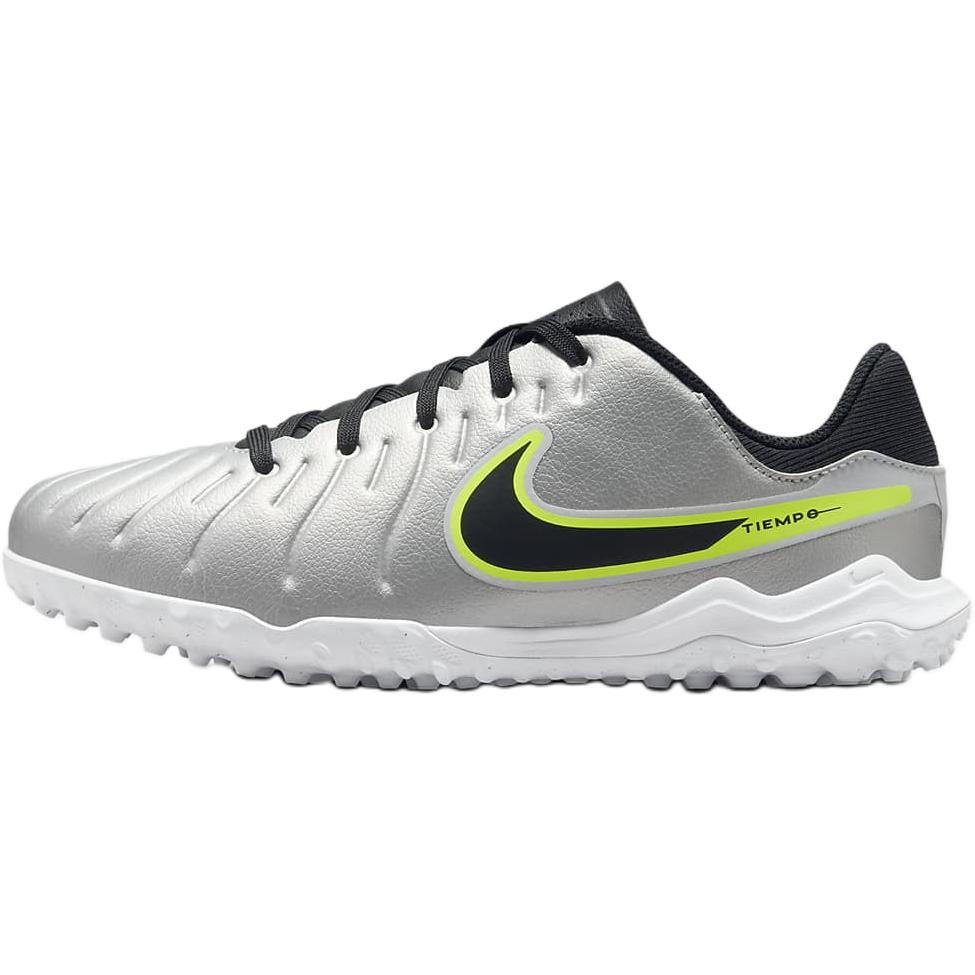 

Nike Детские футбольные бутсы Tiempo Legend 10 с противоскользящей подошвой, износостойкие, серебристо-желтые, черные