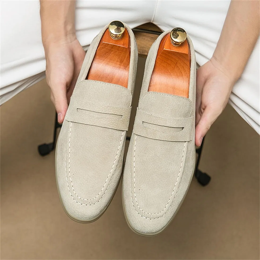 Мокасины мужские Penny Loafers Khaki SWZEC — фото 4