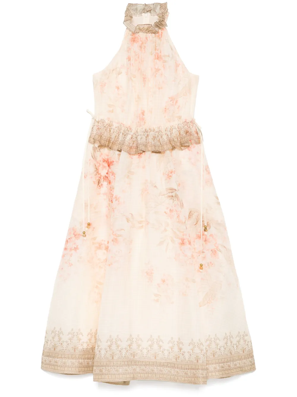 

Платье миди Illuminate Halter ZIMMERMANN, розовый