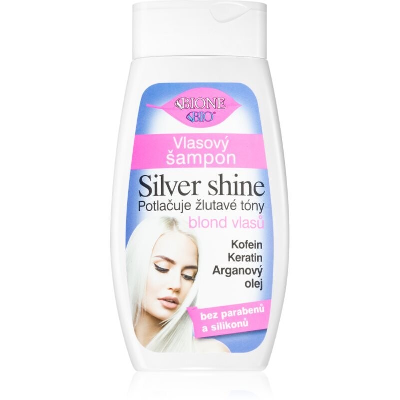 

Шампунь Bione Cosmetics Silver Shine, нейтрализующий желтые тона, 260 мл