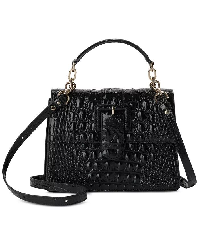

Маленькая кожаная сумка Hallie Melbourne Brahmin, черный