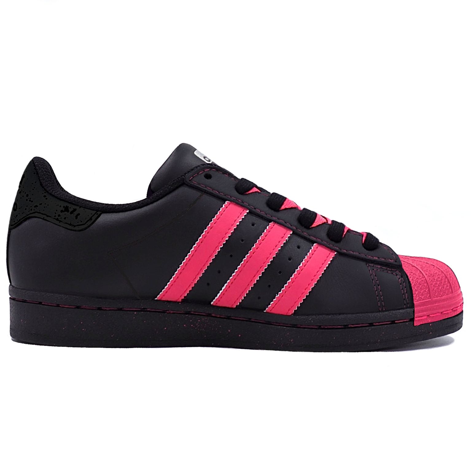 Кроссовки Superstar 2 Unisex низкие Black/Rose Red Adidas Originals, розово-красный — фото 4
