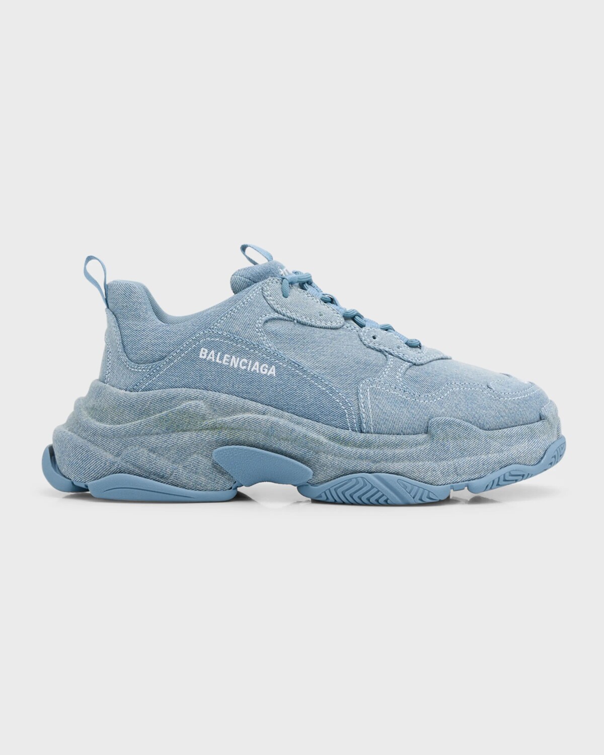 

Мужские кроссовки Triple S из джинсовой ткани Balenciaga, цвет 4000 Blue