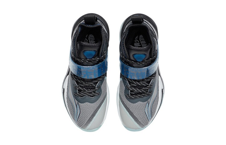 Баскетбольные кроссовки Pioneer Premium Kids GS High-top Black/Aurora Blue Lining Young — фото 4
