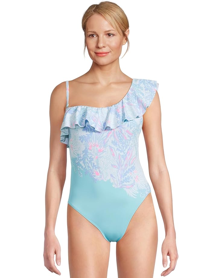 

Купальник Lilly Pulitzer Caelum Ruffle One-Piece, цвет Multi Via Del Mar Engineered One Piece