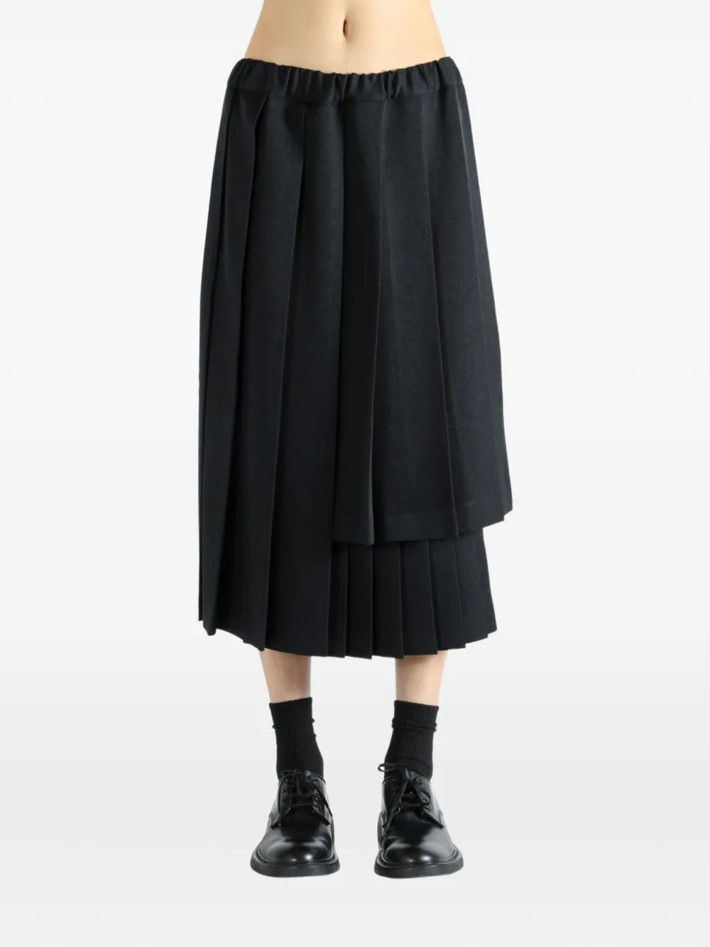

Плиссированная асимметричная миди-юбка Comme Des Garçons Comme Des Garçons, черный