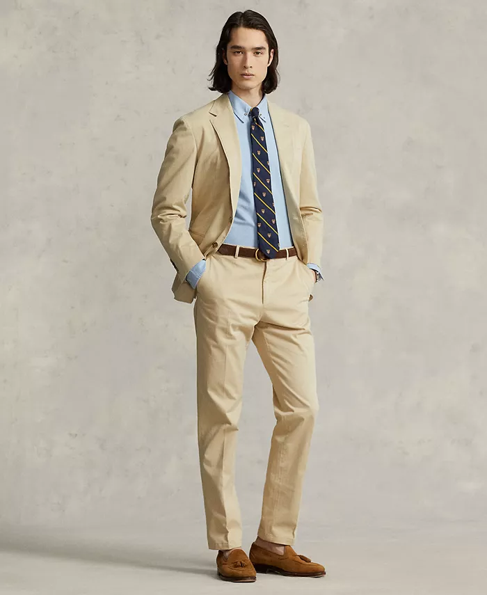 Мужская классическая рубашка Oxford Custom Fit Polo Ralph Lauren, синий — фото 4