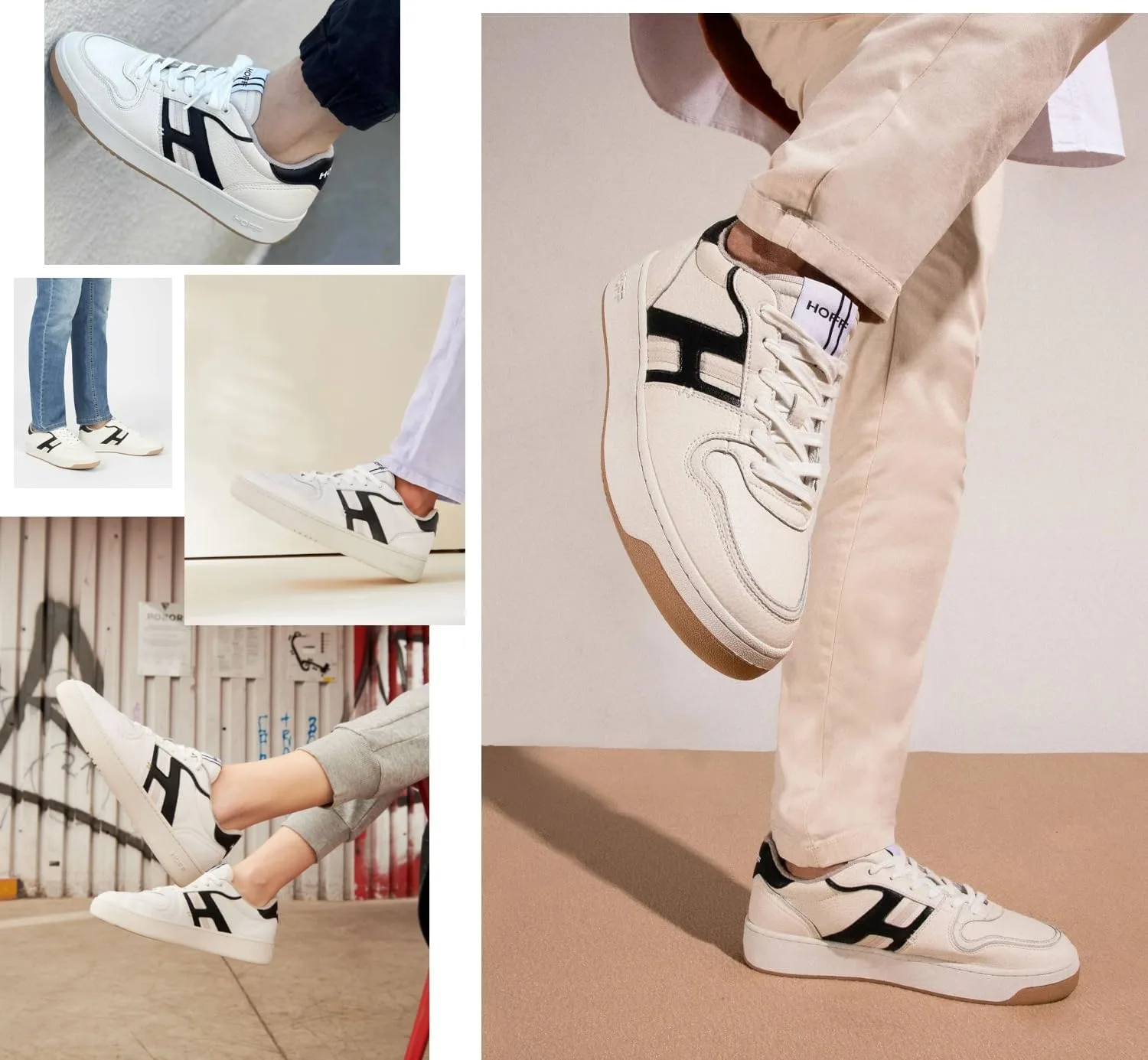 HOFF, Grand Central Модные повседневные кожаные кроссовки унисекс, белый/черный — фото 2