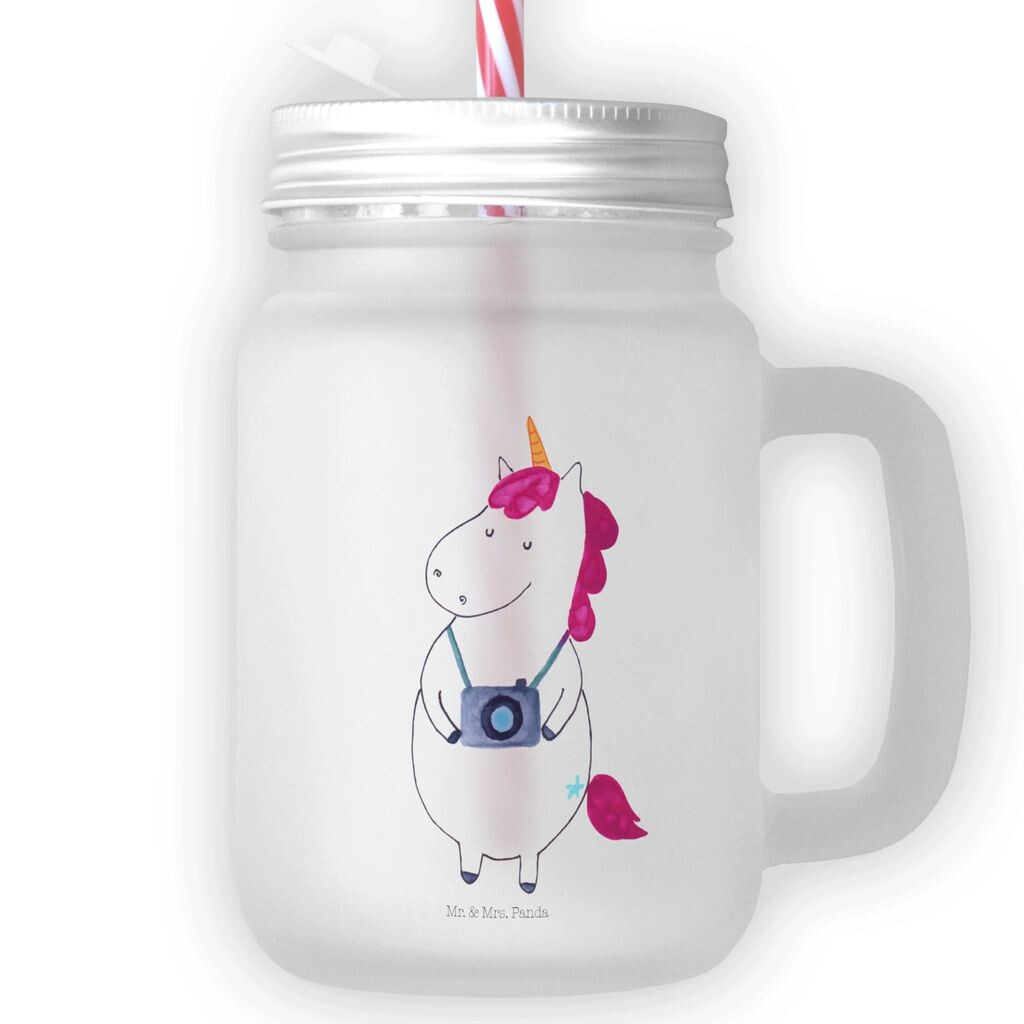 

Мистер и миссис Панда Питьевая стеклянная банка Мейсон Фотограф-единорог - Прозрачный - Подарок, Стеклянная ручка, Летняя вечеринка, Поездка в город, Единорог, Бокал для коктейля, Единороги Mr. & Mrs. Panda