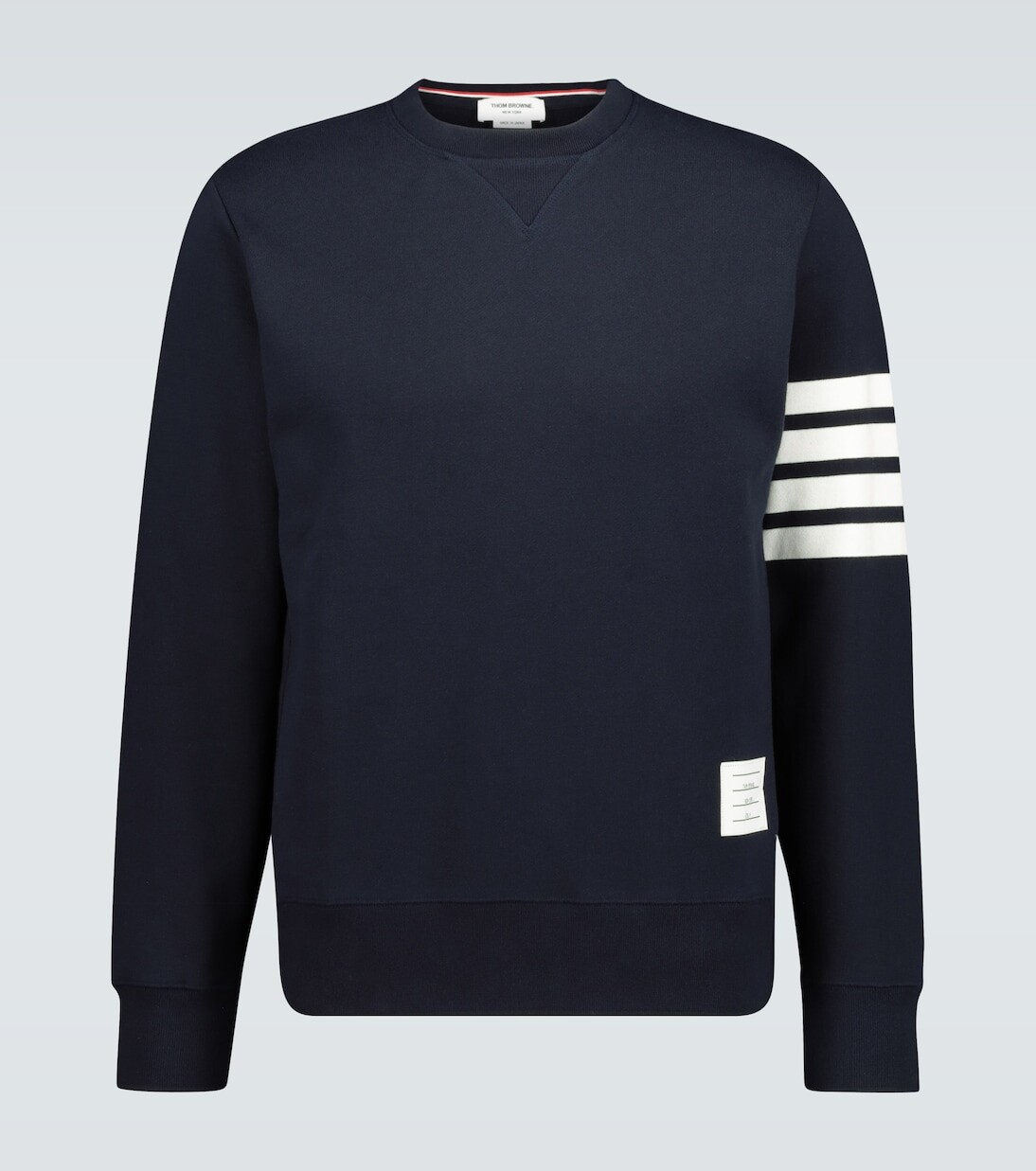 

Классический толстовка из хлопка с узором 4-bar Thom Browne, синий