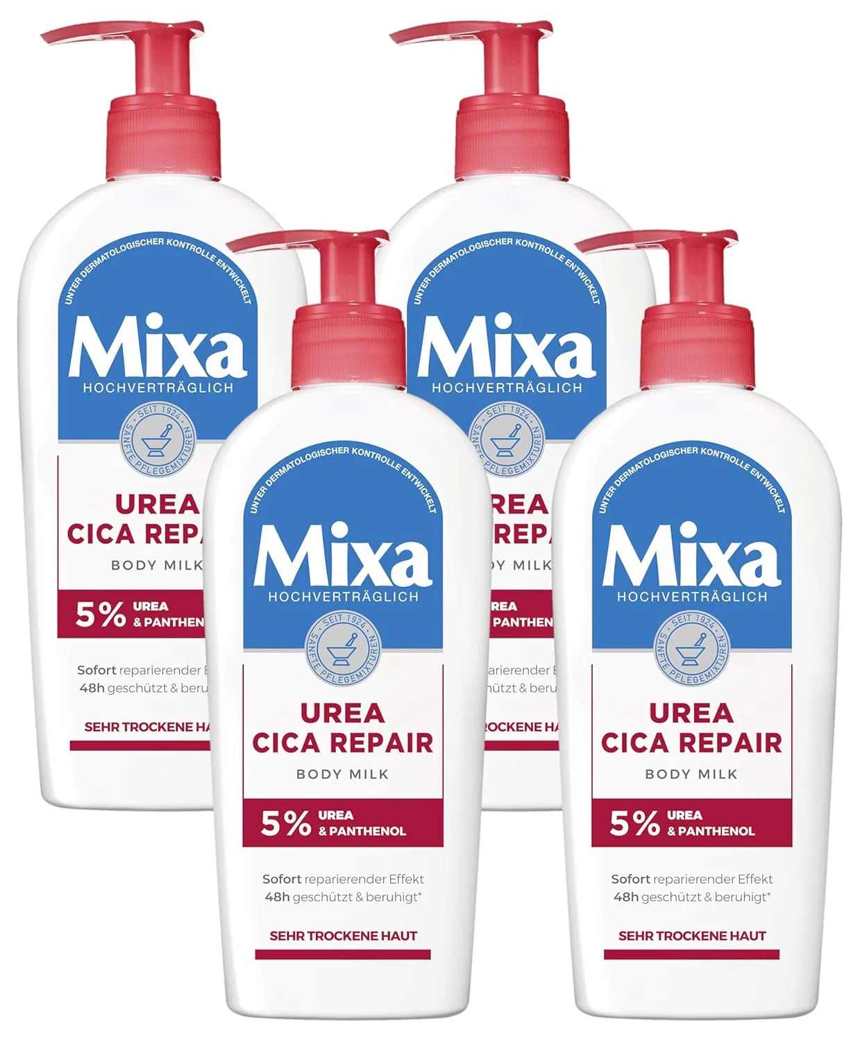 Молочко для тела Mixa Urea Cica Repair + для очень сухой и потрескавшейся кожи, 250 мл (4 шт.) Mixa