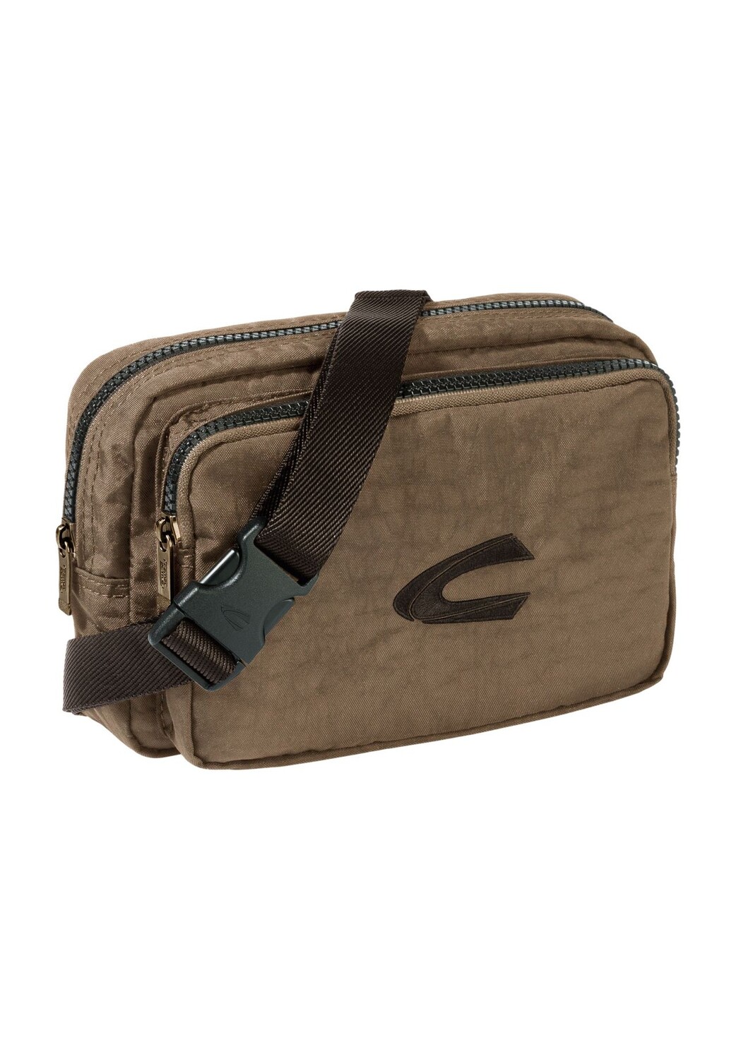 

Поясная сумка, эмблема, однотонная, мужская camel active, песочный