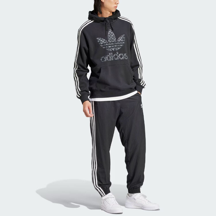Хлопковая толстовка с капюшоном и логотипом Adidas Adidas Originals, черный — фото 4