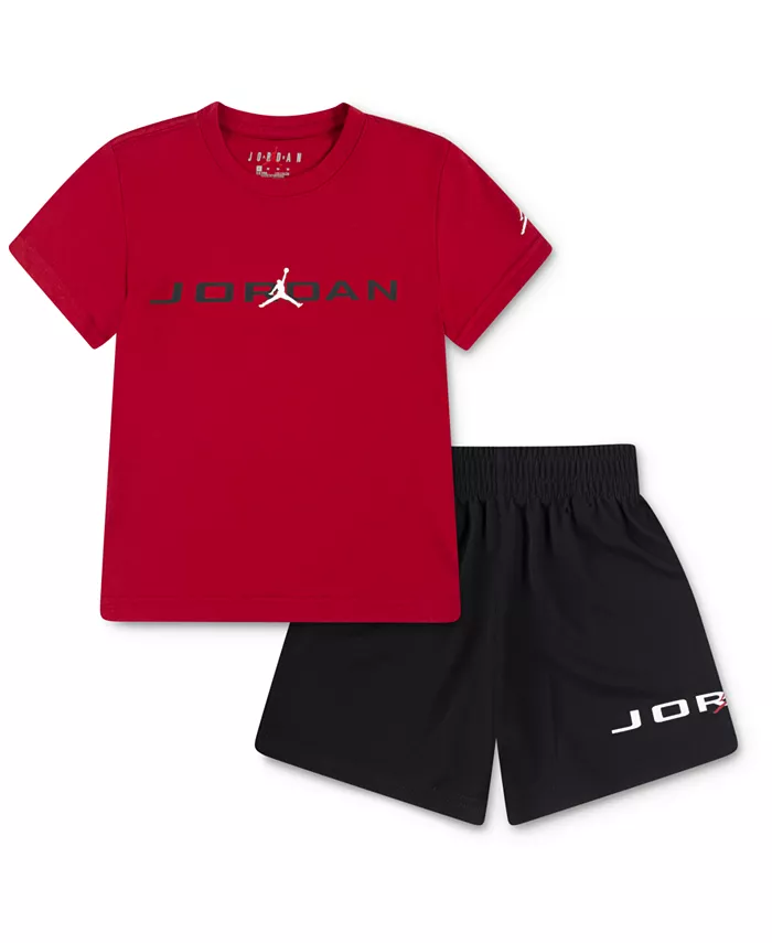 

Детский комплект для мальчиков из 2 предметов: шорты MJ Baseline Mesh и футболка Jordan, черный