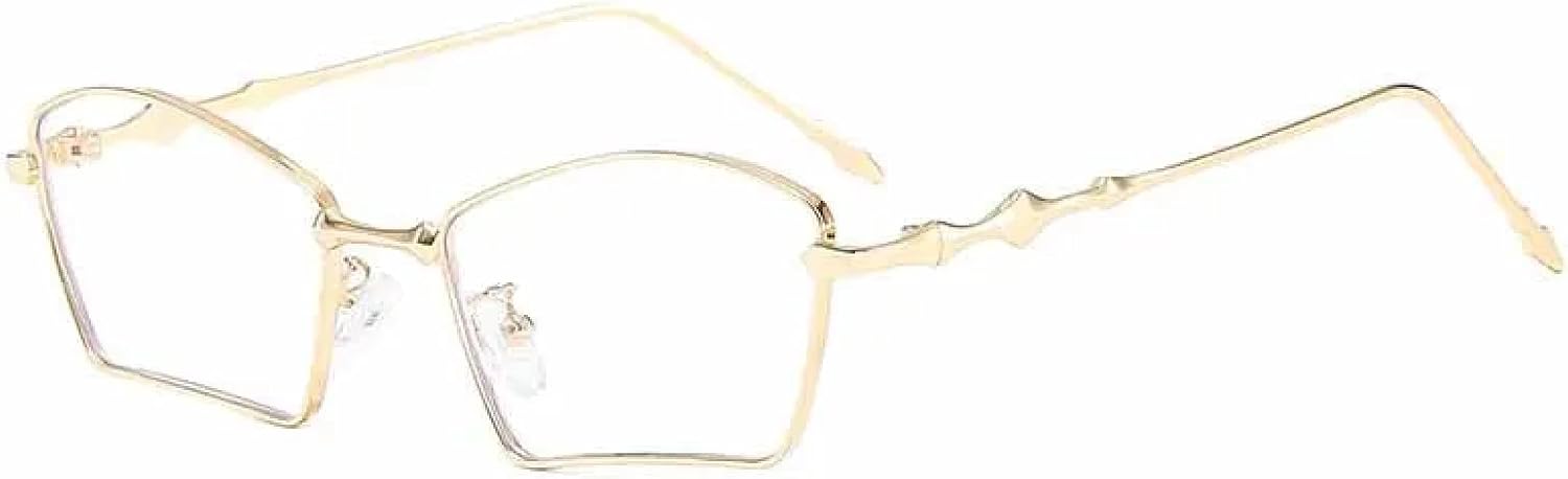 

Ретро-солнцезащитные очки неправильной формы, высококачественные, для женщин и мужчин, модные, в металлической оправе, в стиле панк, для путешествий, с защитой от УФ-излучения UV400 TKKTLLT, Gold Clear