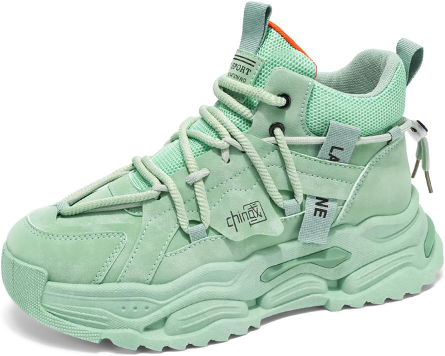 

Высокие кеды для мужчин Стильная спортивная обувь из искусственной кожи спортивные кроссовки для повседневной ходьбы Spwagym, зеленый