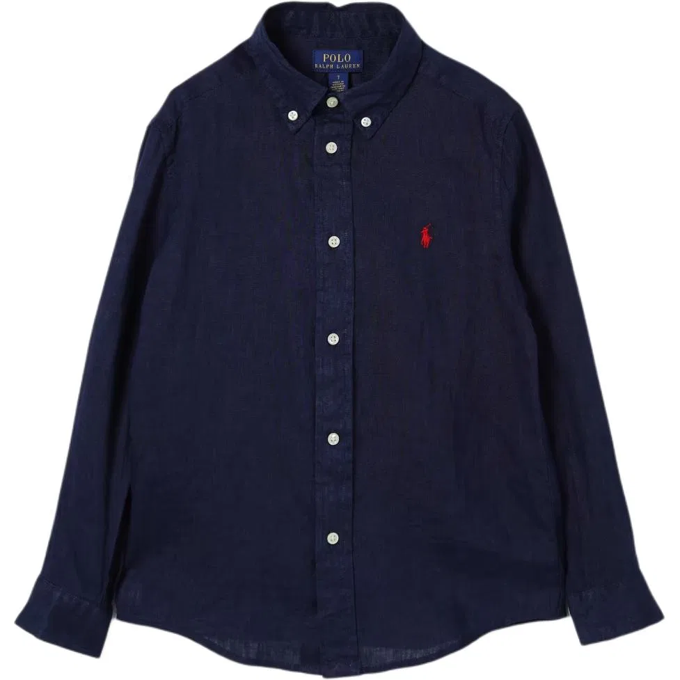 Рубашка с воротником Polo Ralph Lauren Marine Blue детская