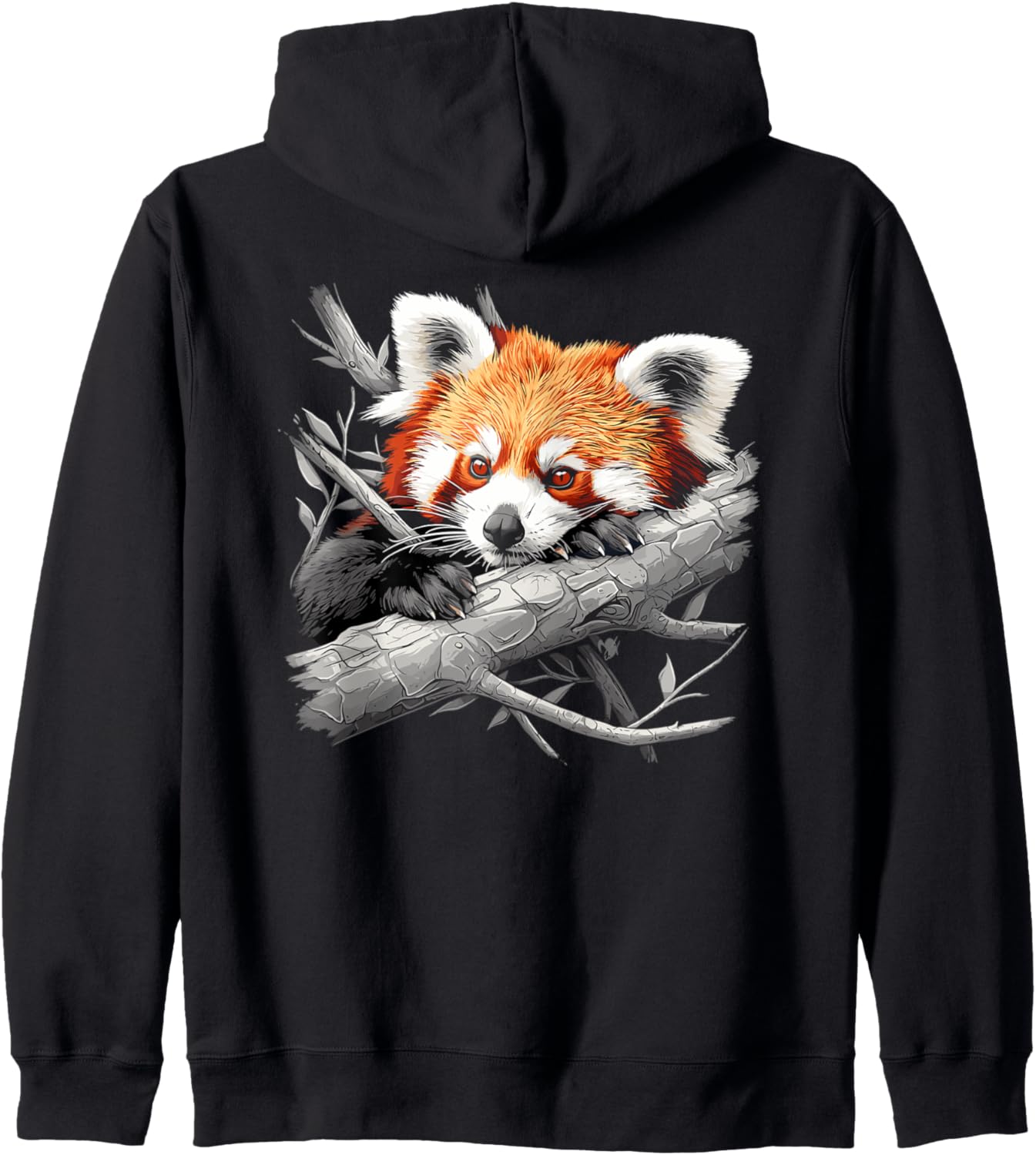 

Худи на молнии «Красная панда», черный, размер S Red Panda