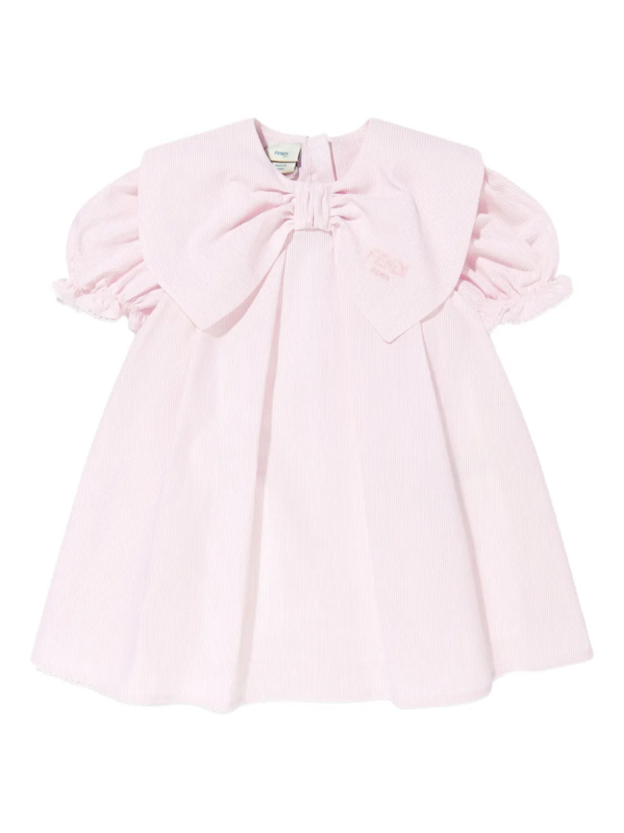 

Платье с вышитым логотипом Fendi Kids, розовый
