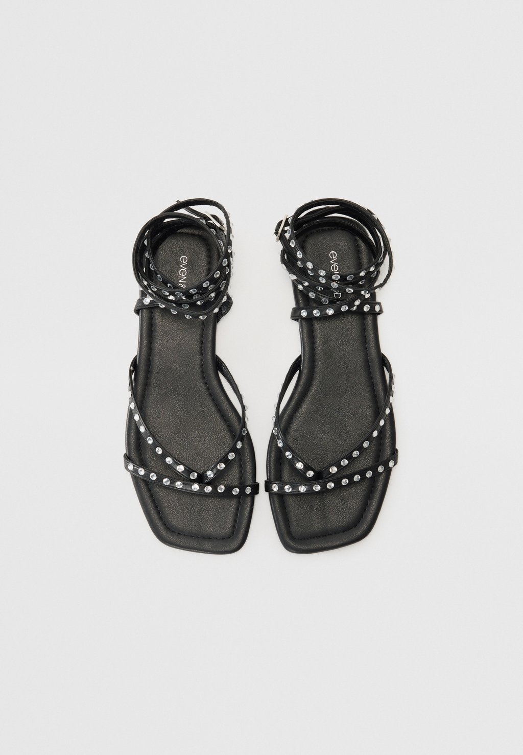Сандалии с манжетой на щиколотке T-bar sandals Even&Odd, черный — фото 4