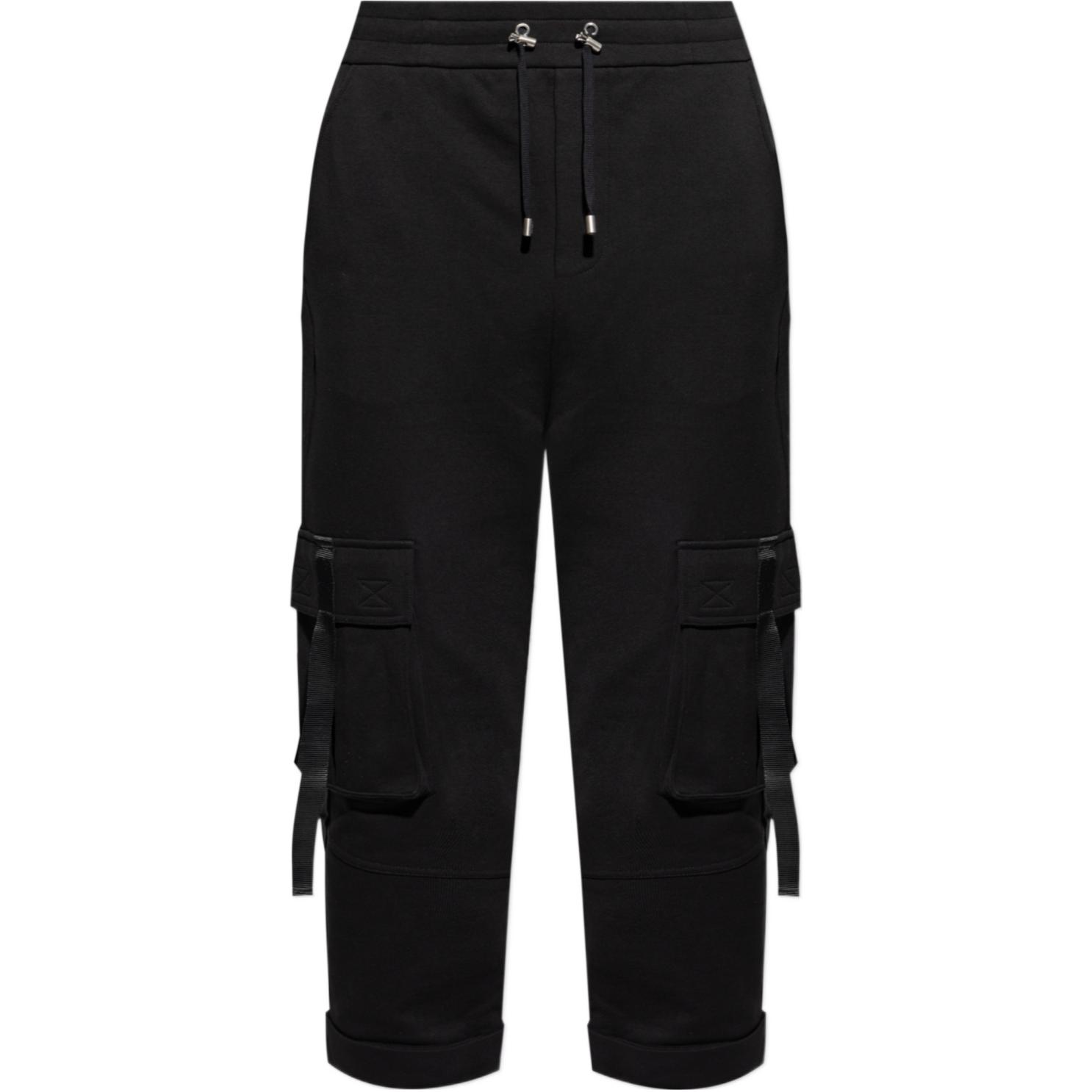 

Штаны с принтом Kiss на шнурке BALMAIN, черный