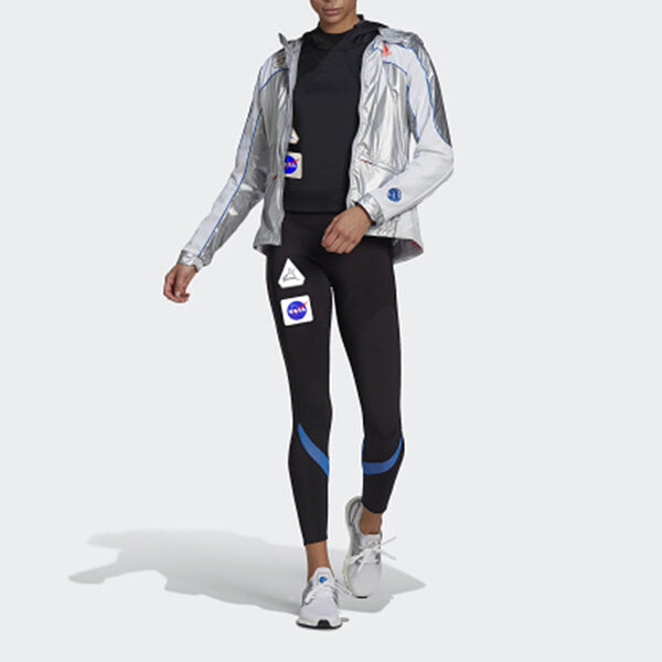 Толстовка (WMNS) adidas Space Hoodie Running Sports Black, черный — фото 2