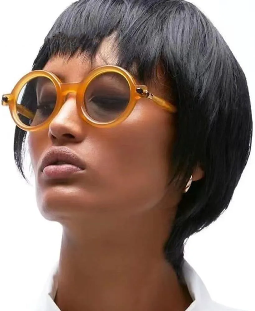 

Модные двухцветные женские круглые солнцезащитные очки в стиле ретро для мужчин, очки для работы за компьютером с защитой от синего света TYUVIVO, Gray Pink Gradient