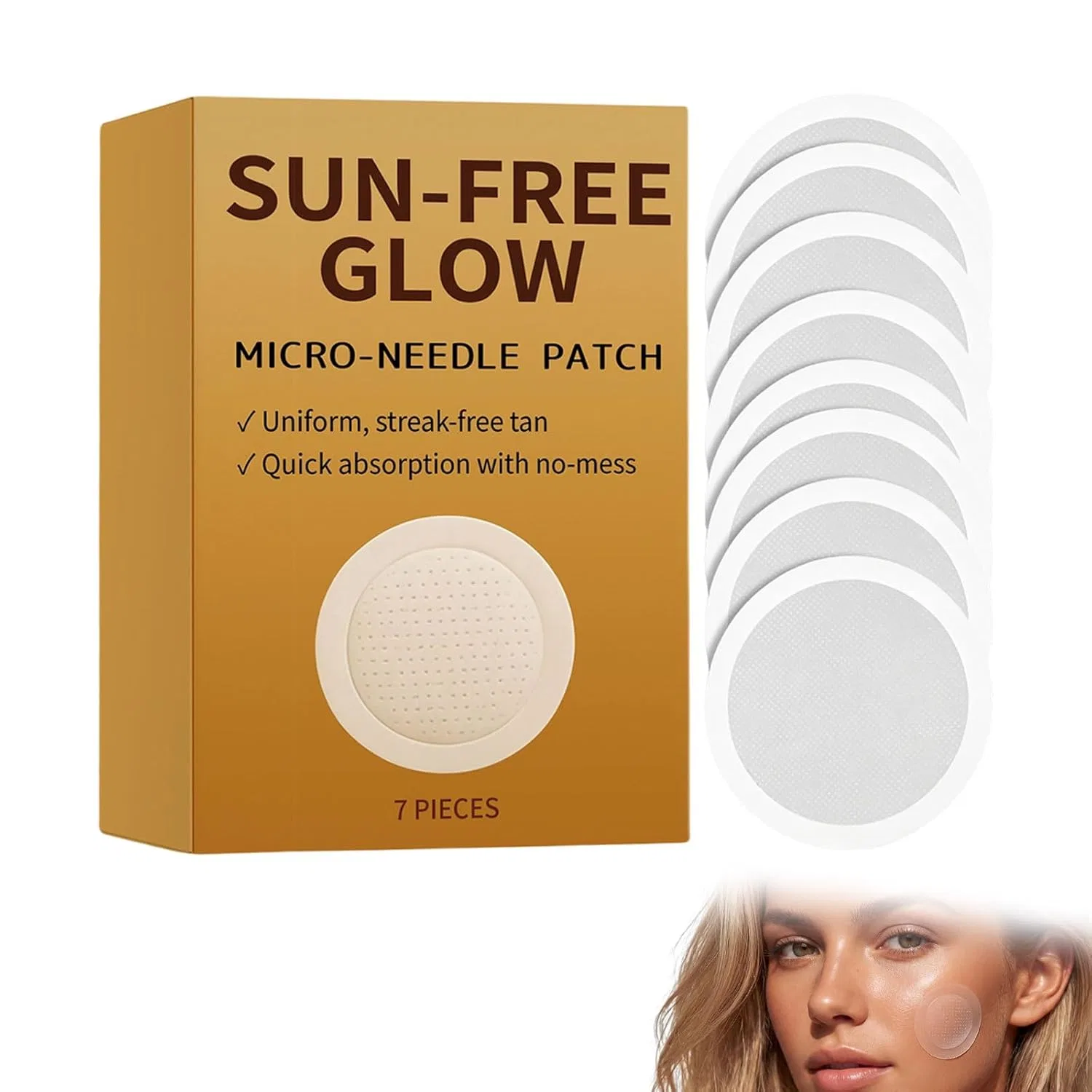Патчи для загара Sun Free Glow с микроиглами Generic, 1Pc
