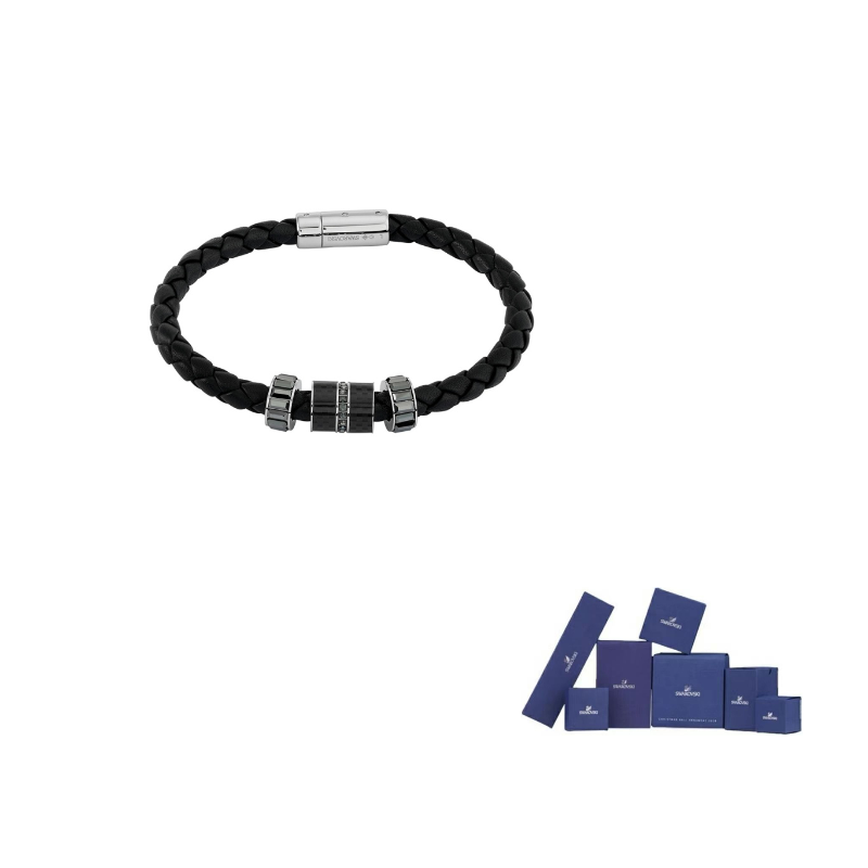 

Swarovski Фальшивый кристаллический каменный браслет для мужчин Black