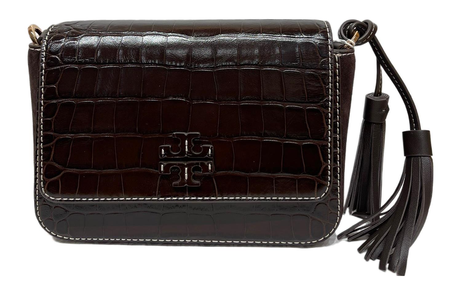 

TORY BURCH Кожаная маленькая квадратная сумка через плечо