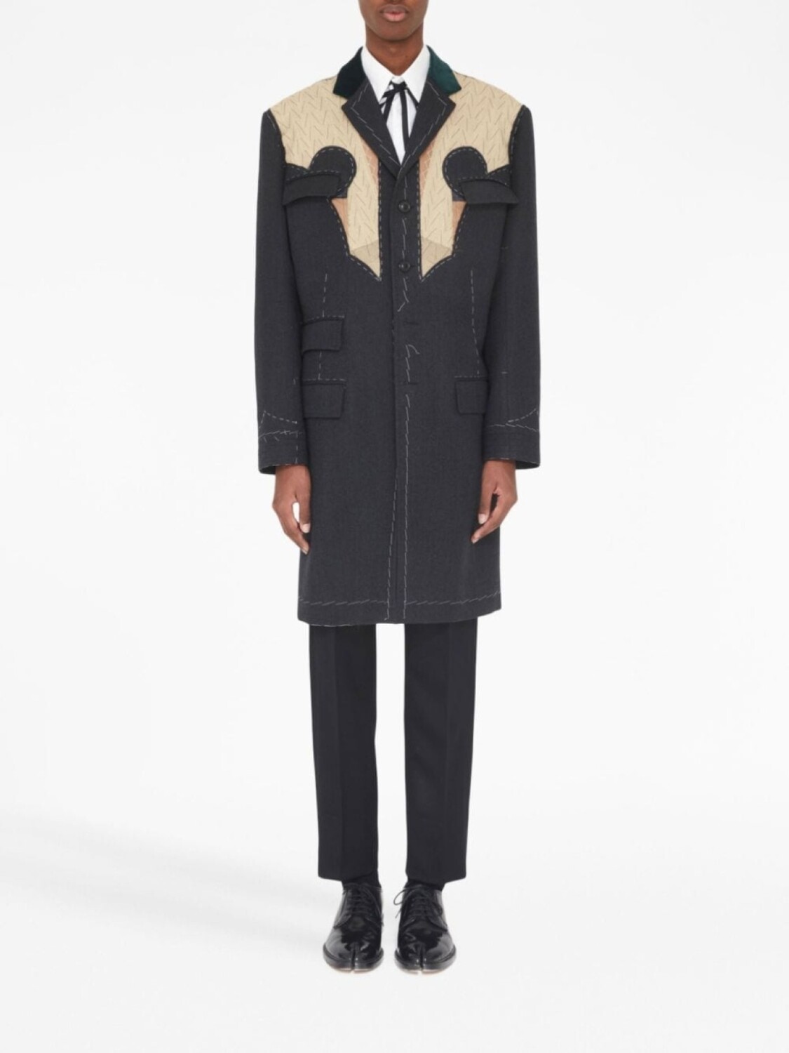 

Maison Margiela шерстяное пальто Rorschach, серый
