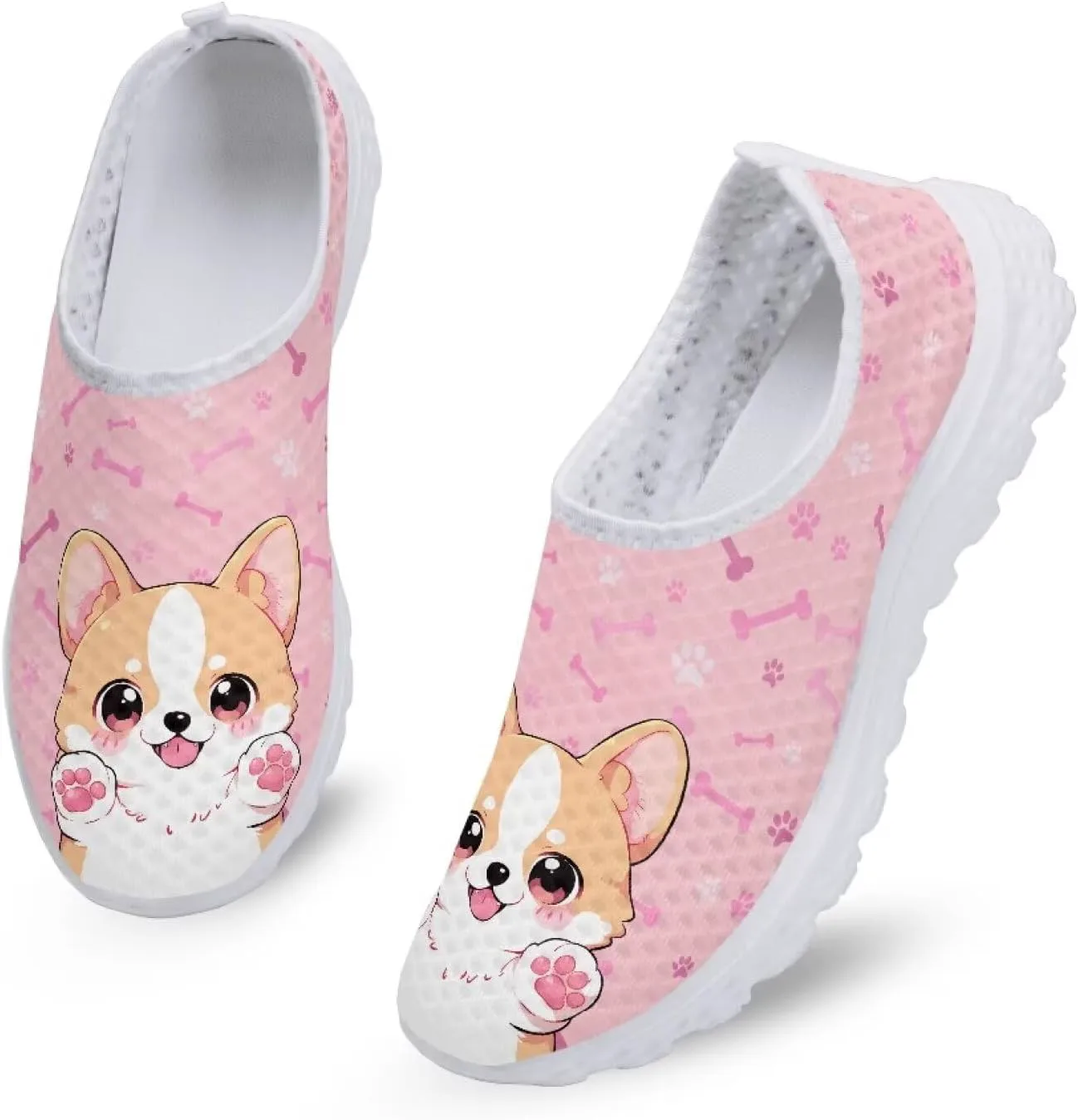 

Женские и мужские кроссовки для ходьбы, сетчатые, с плоской подошвой, без застежки, дышащие, размеры США 5-12 Xixirimido