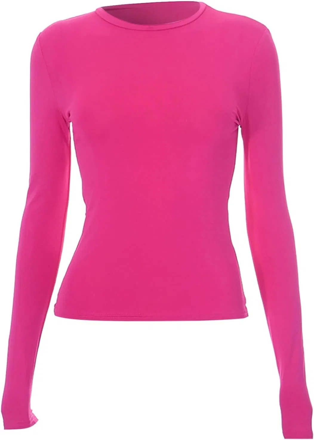 Блуза, длинный рукав, круглая горловина, Hot Pink — фото 3