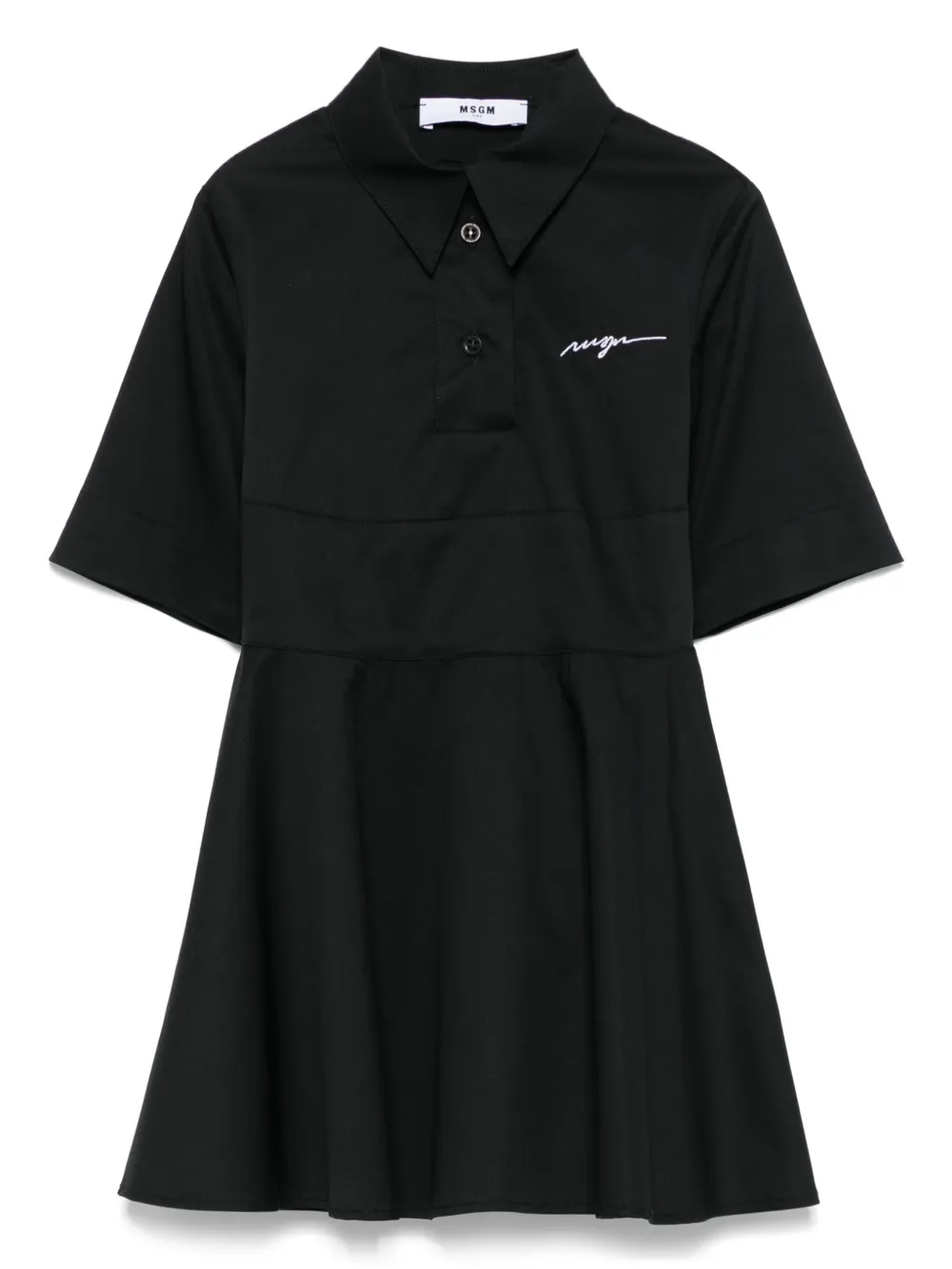 

Платье с вышитым логотипом MSGM Kids, черный