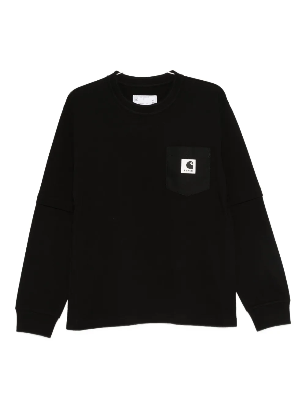 

Свитшот с нашивкой-логотипом Sacai, черный