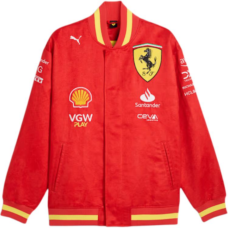 

Куртка мужская Scuderia Ferrari Team Varsity PUMA, красная желтая, Красный, Куртка мужская Scuderia Ferrari Team Varsity PUMA, красная желтая