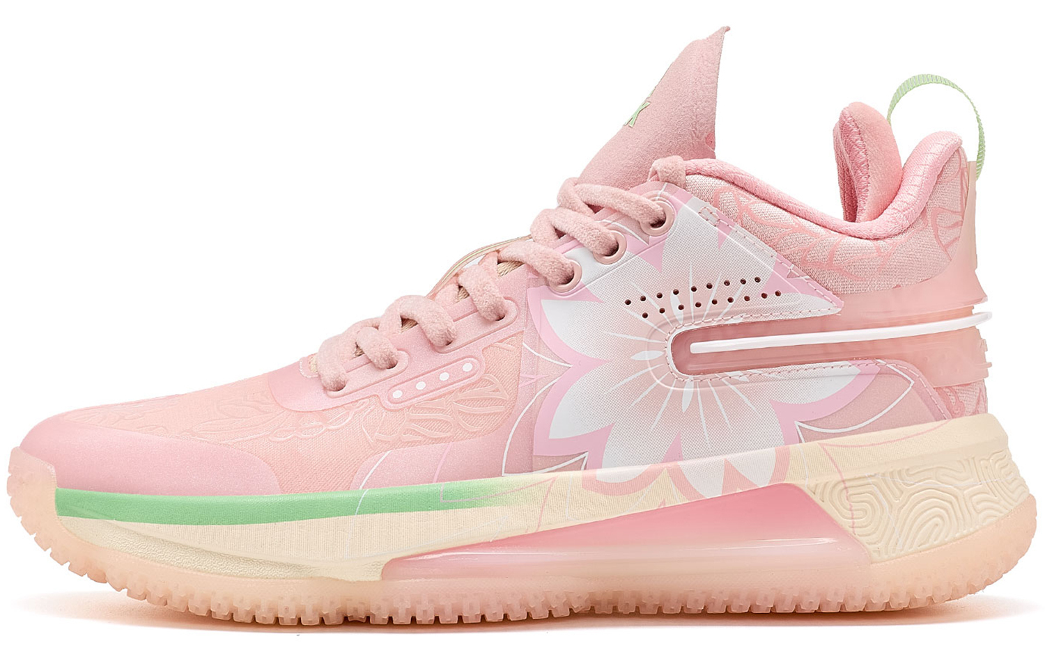 

PEAK Флеш 4 Тайчи противоскользящие износостойкие баскетбольные кроссовки мидтоп для женщин цвет сакура розовый