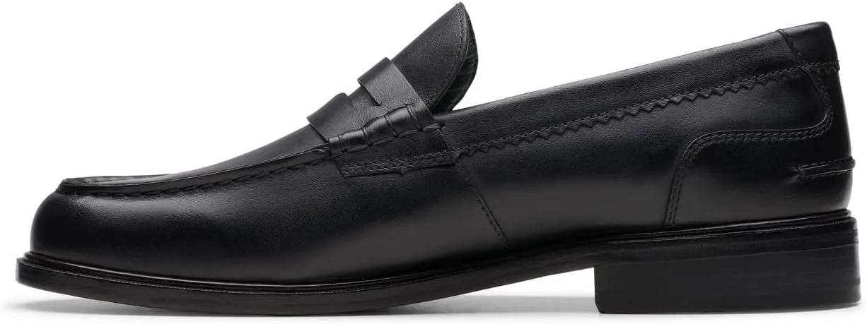 Мужские кожаные лоферы Clarks Craftjames Lo, черный/черный — фото 3