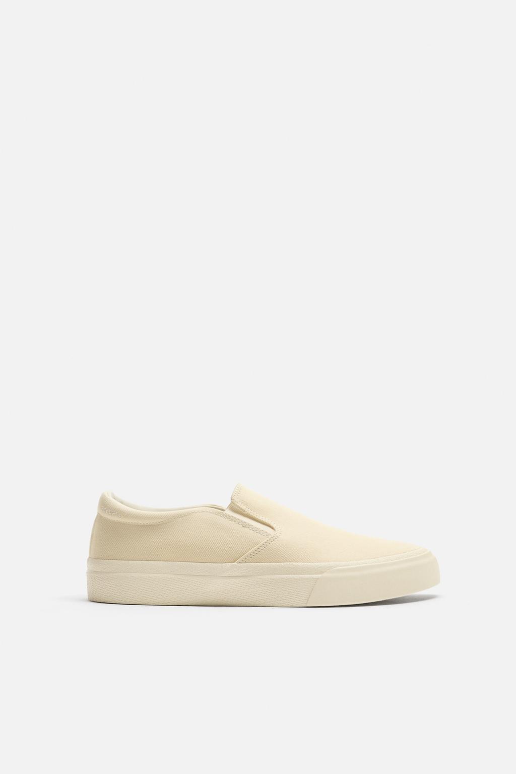 

Кроссовки без шнуровки ZARA, экрю