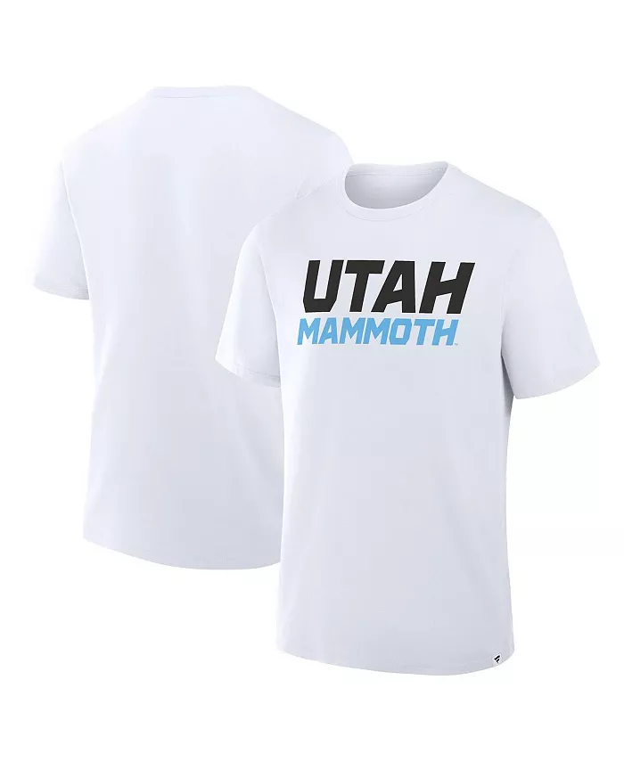 

Мужская белая футболка Utah Mammoth Wordmark Legacy Fanatics