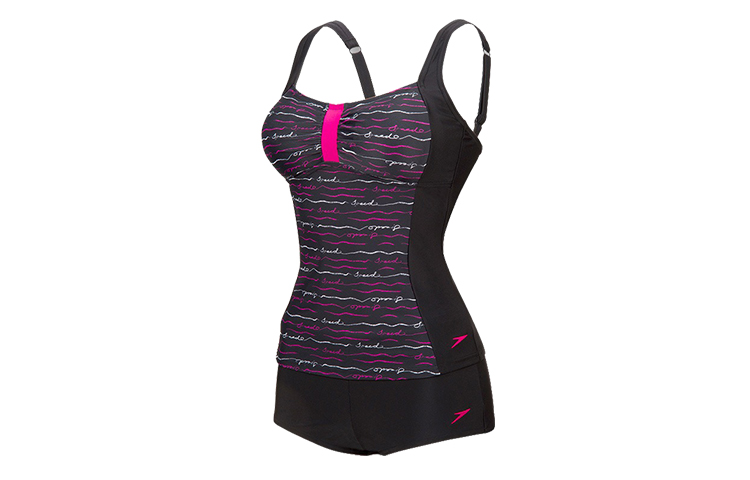 

Купальник раздельный женский Two Piece Speedo, черный/розовый/белый