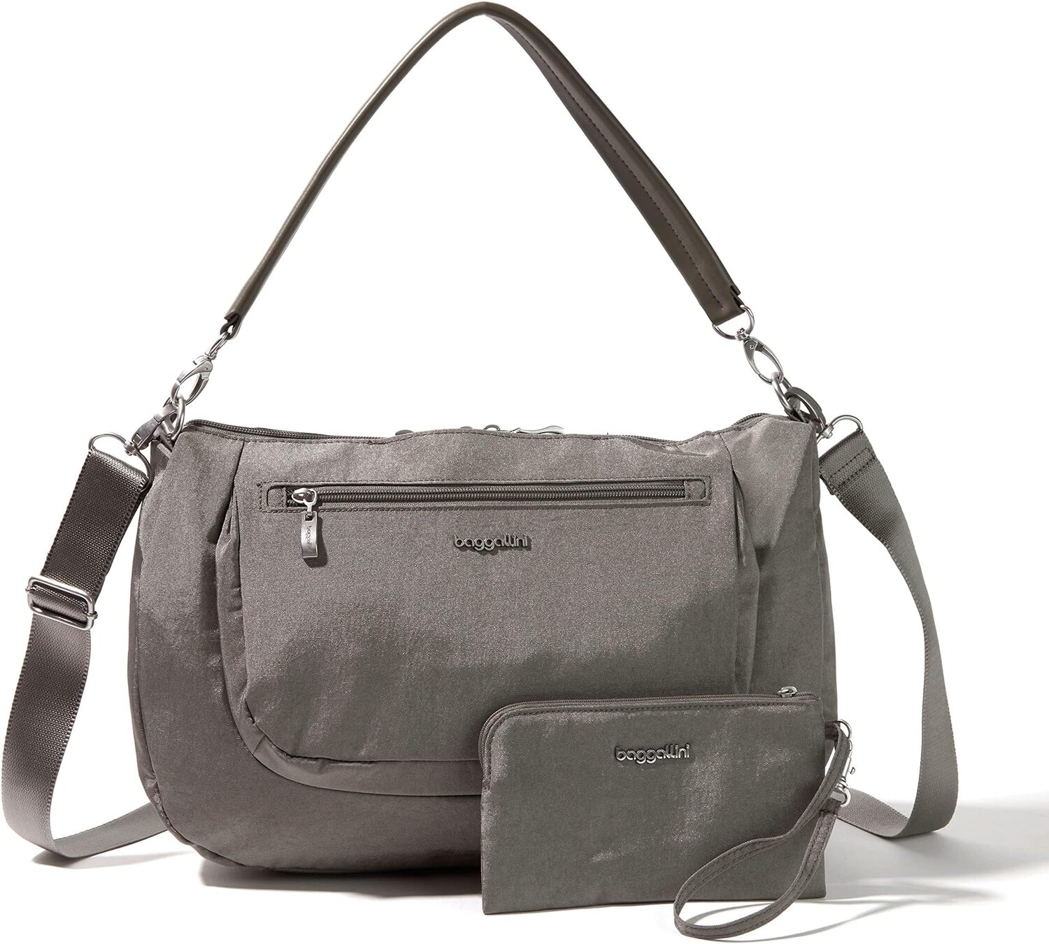 

Сумка Modern Everywhere Half Moon Messenger Baggallini, цвет Sterling Shimmer