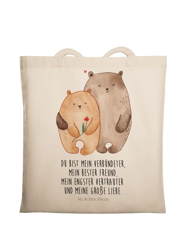 

Сумка для переноски Mr & Mrs Panda Bären Liebe, кремовый